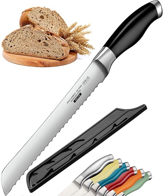 Orblue Brotmesser aus Edelstahl mit Wellenschliff