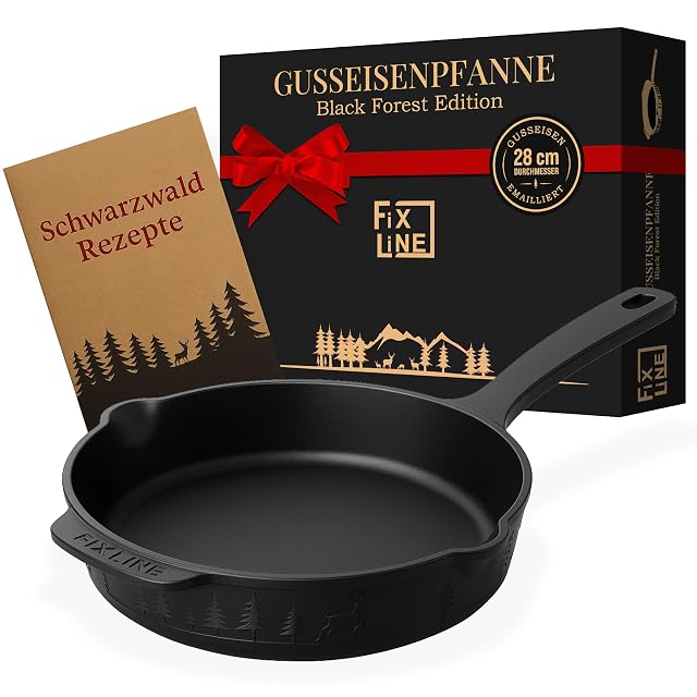 FIXLINE BLACK FOREST 28 cm emaillierte Gusseisenpfanne