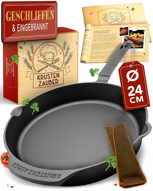 KRUSTENZAUBER 24 cm geschliffene Gusseisenpfanne