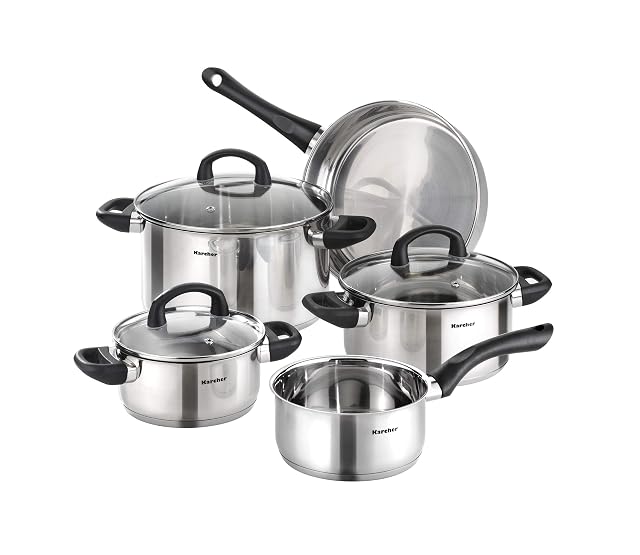 Karcher Mia 5-teiliges Kochgeschirr-Set aus Edelstahl