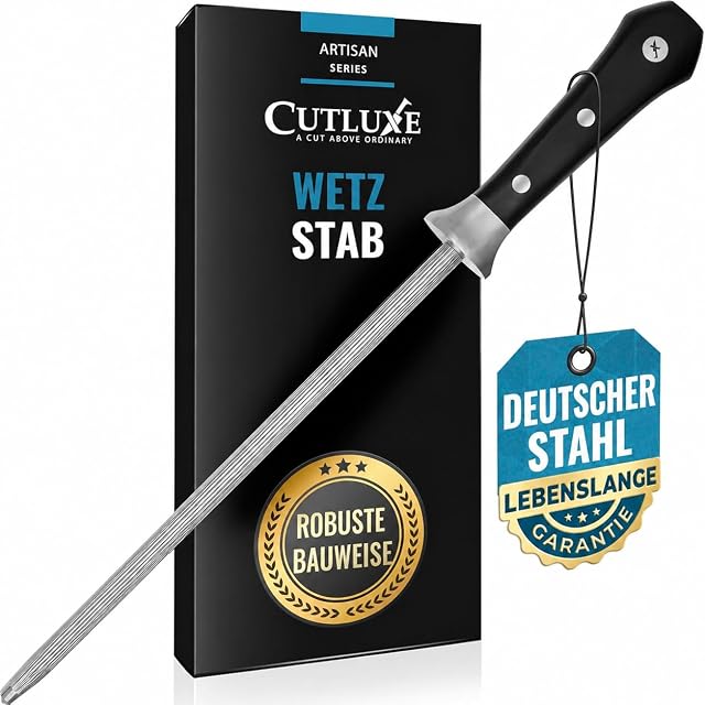 Cutluxe 25 cm Wetzstahl aus deutschem Stahl