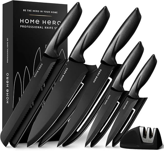 Home Hero HHKS0141 11-teiliges Messerset mit Schärfer