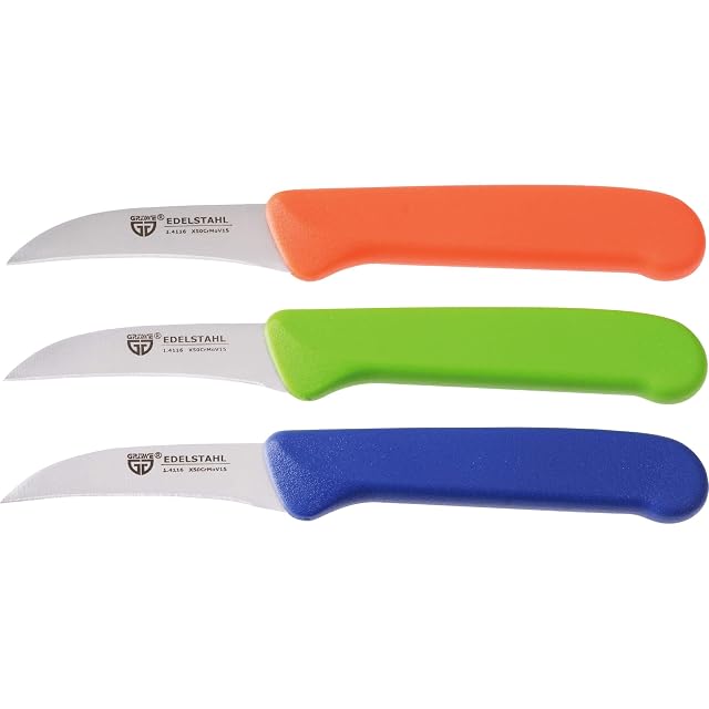 GRÄWE 3-teiliges Schälmesser-Set aus Edelstahl