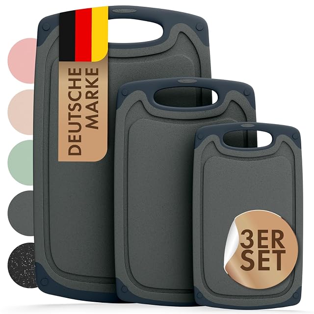 Blumtal EB0262 3-teiliges Kunststoff-Schneidebrett-Set