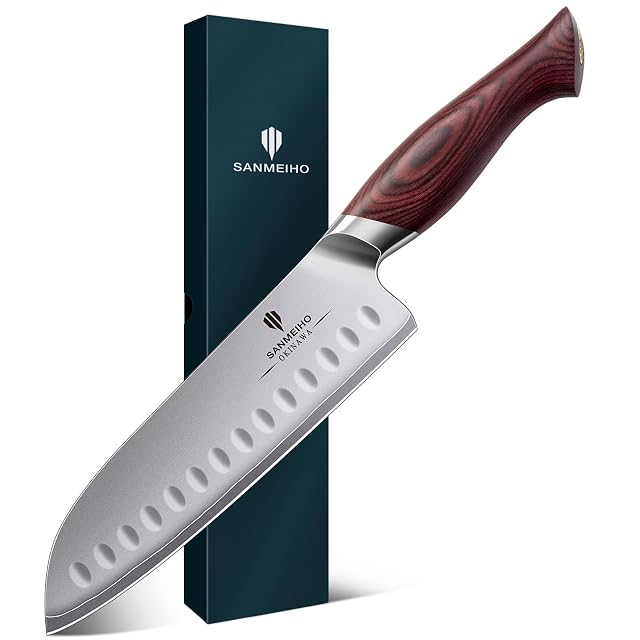 SANMEIHO 18 cm laminiertes japanisches Santokumesser