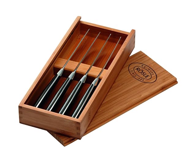 RÖSLE 25147 4-teiliges geschmiedetes Steakmesser-Set