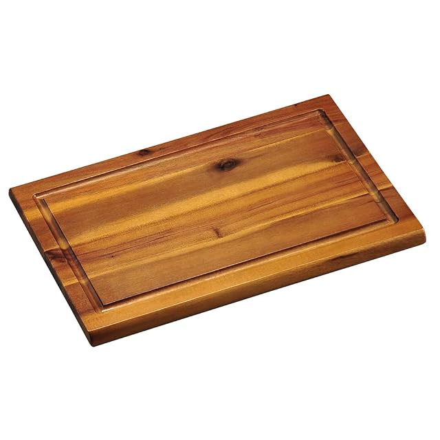 Kesper 28180 Schneidebrett aus Akazie mit Saftrille